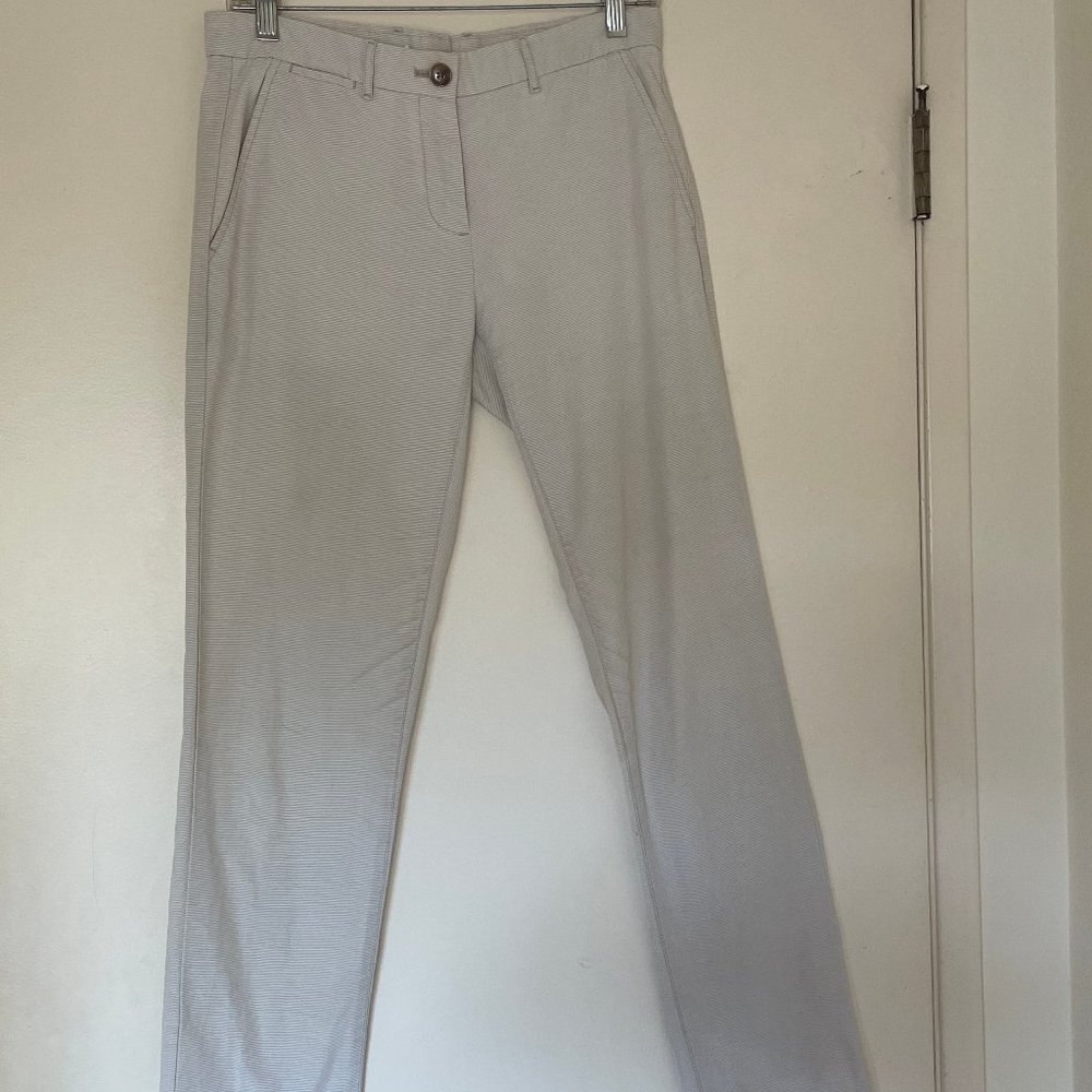Khaki's by Gap. Broken in Straight. Size 0. Textured with thin pinstripes. Cool.